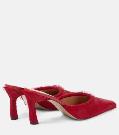 The Attico Juno 75 calf hair mules | Thumbnail 4