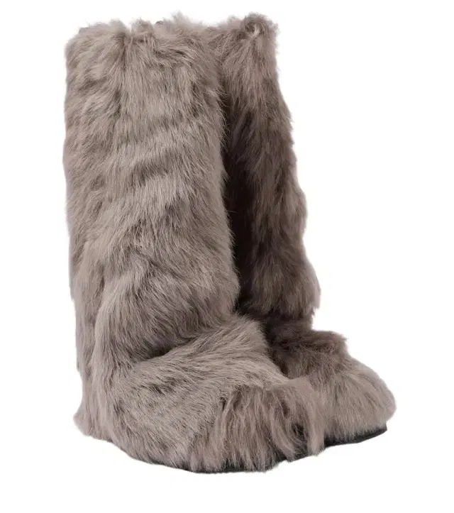 The Attico Robin shearling knee-high boots