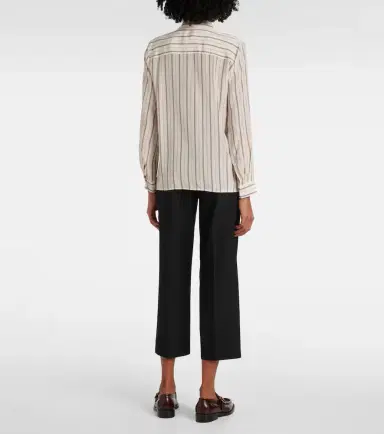 Nili Lotan Angelique tie-neck striped silk blouse | Thumbnail 6