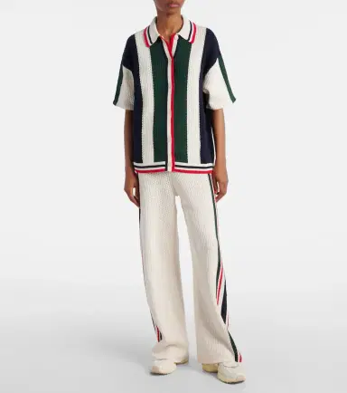 The Upside Reverie Chino striped open-knit cotton shirt | Thumbnail 2