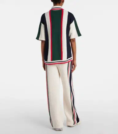 The Upside Reverie Chino striped open-knit cotton shirt | Thumbnail 3