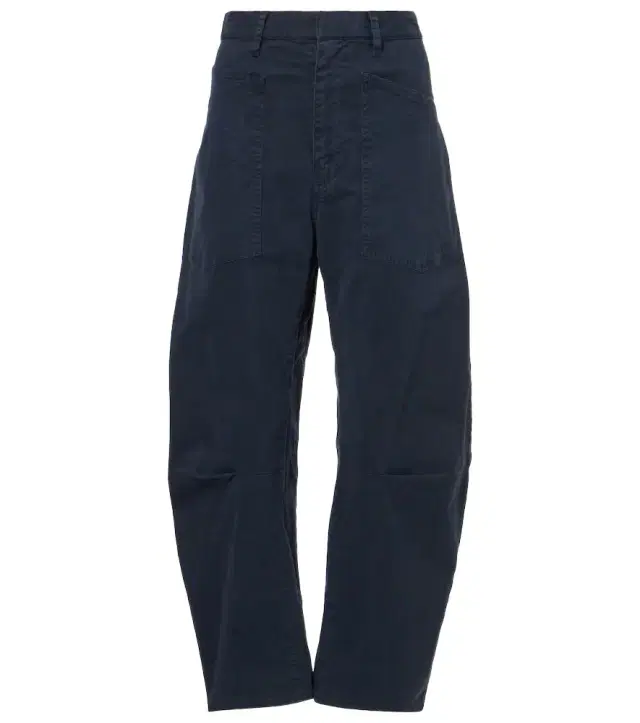 Shon cotton twill barrel-leg pants