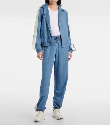 The Upside Oracle Elias hemp and cotton chambray track jacket | Thumbnail 2