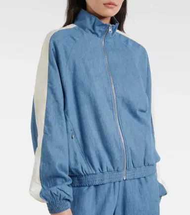 The Upside Oracle Elias hemp and cotton chambray track jacket | Thumbnail 4