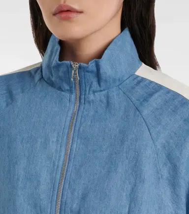 The Upside Oracle Elias hemp and cotton chambray track jacket | Thumbnail 7
