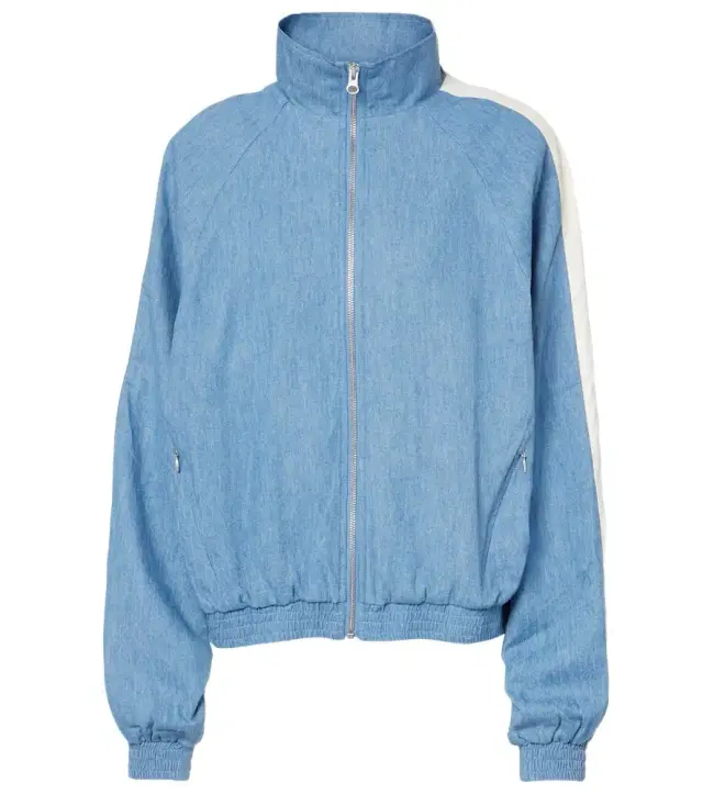 The Upside Oracle Elias hemp and cotton chambray track jacket
