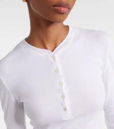 Nili Lotan Jordan Henley cotton T-shirt | Thumbnail 3 Nili Lotan Jordan Henley cotton T-shirt | Thumbnail 3