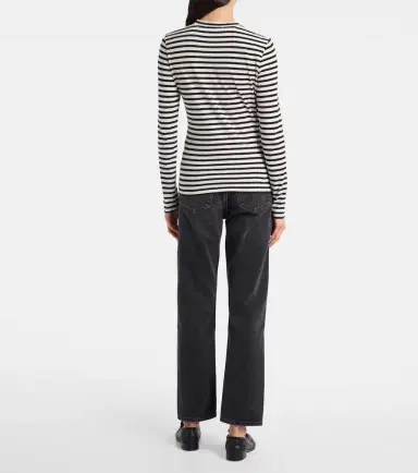Nili Lotan Susana striped cotton jersey T-shirt | Thumbnail 4 Nili Lotan Susana striped cotton jersey T-shirt | Thumbnail 4