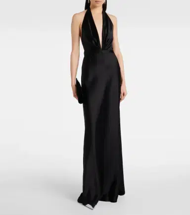Nili Lotan Essy silk charmeuse gown | Thumbnail 4