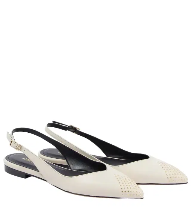 Isabel Marant Branee studded leather slingback flats