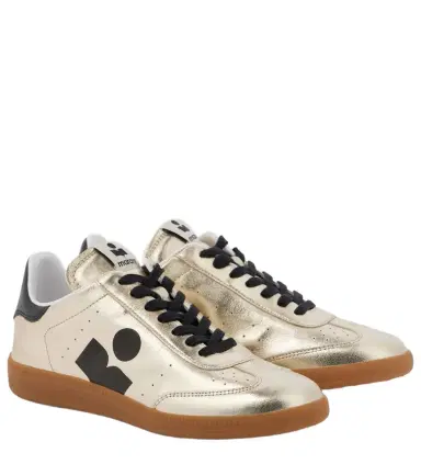 Isabel Marant Kaycee metallic-leather sneakers | Thumbnail 1 Isabel Marant Kaycee metallic-leather sneakers | Thumbnail 1
