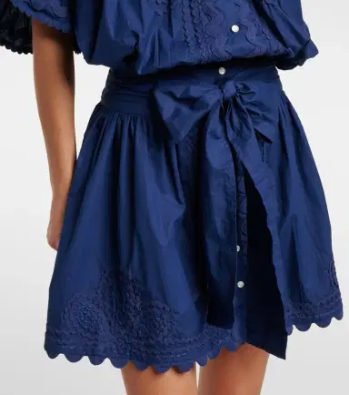 JULIET DUNN Embroidered cotton poplin minidress | Thumbnail 4