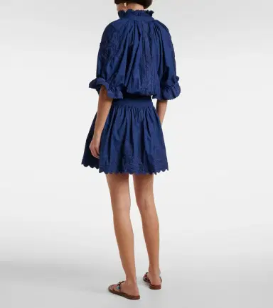 JULIET DUNN Embroidered cotton poplin minidress | Thumbnail 5