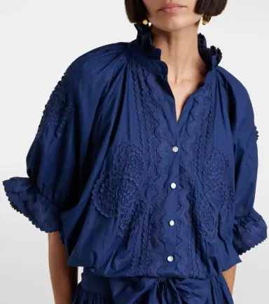 JULIET DUNN Embroidered cotton poplin minidress | Thumbnail 6