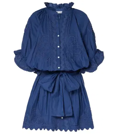 JULIET DUNN Embroidered cotton poplin minidress | Thumbnail 1
