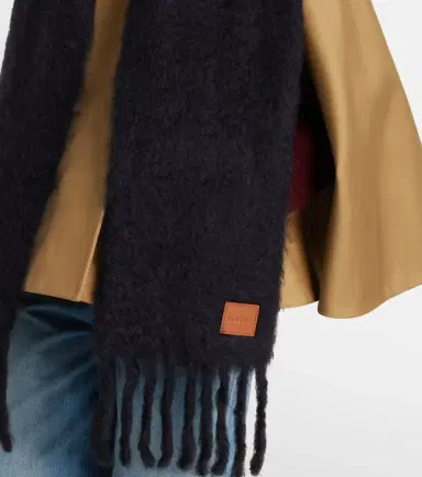 Loewe Anagram mohair and wool-blend scarf | Thumbnail 4