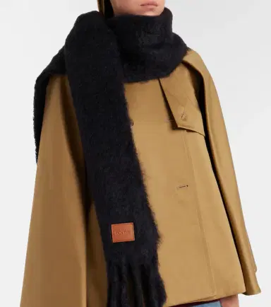 Loewe Anagram mohair and wool-blend scarf | Thumbnail 5
