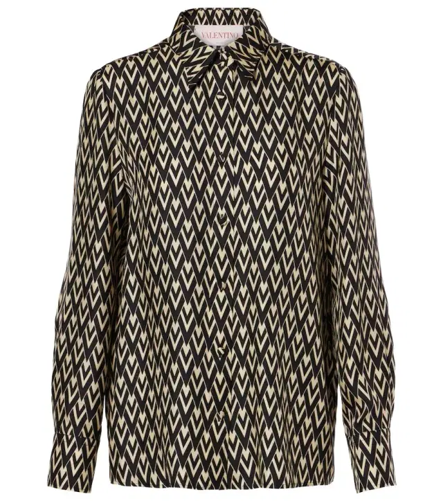 Valentino Toute La V silk twill shirt