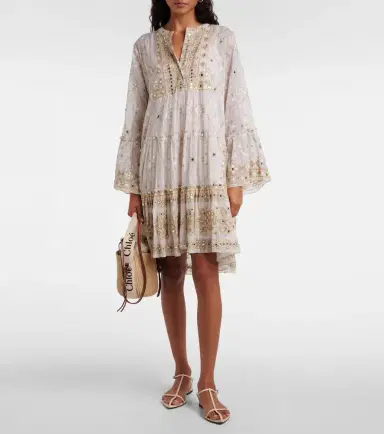 JULIET DUNN Mosaic printed cotton midi dress | Thumbnail 2
