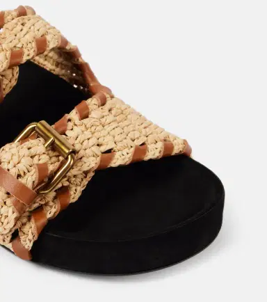 Isabel Marant Lennyo leather-trimmed raffia sandals | Thumbnail 3 Isabel Marant Lennyo leather-trimmed raffia sandals | Thumbnail 3