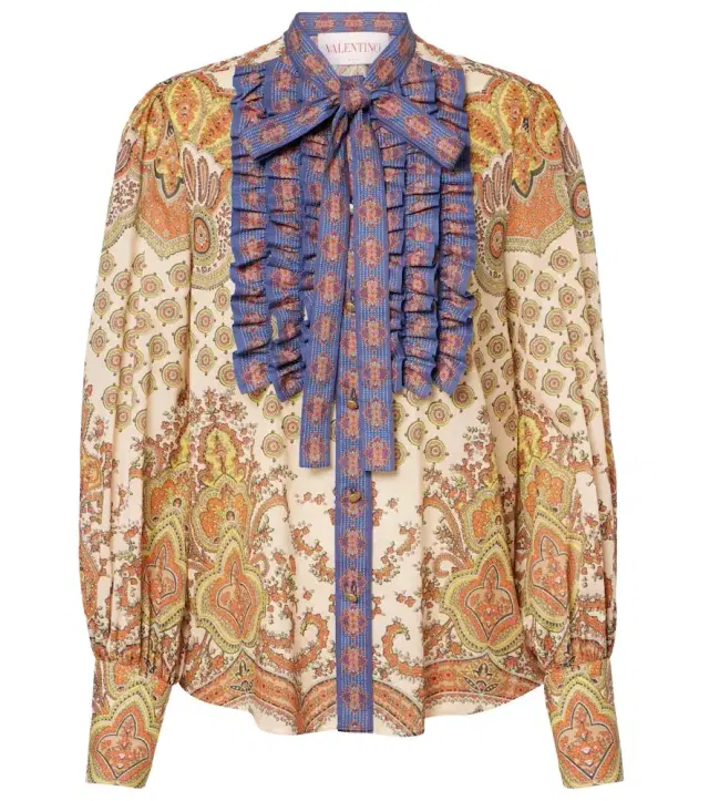 Valentino Voyage Imaginaire ruffled cotton shirt
