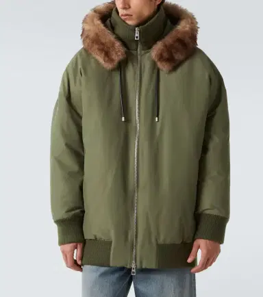 Loewe Shearling-trimmed technical puffer coat | Thumbnail 2 Loewe Shearling-trimmed technical puffer coat | Thumbnail 2