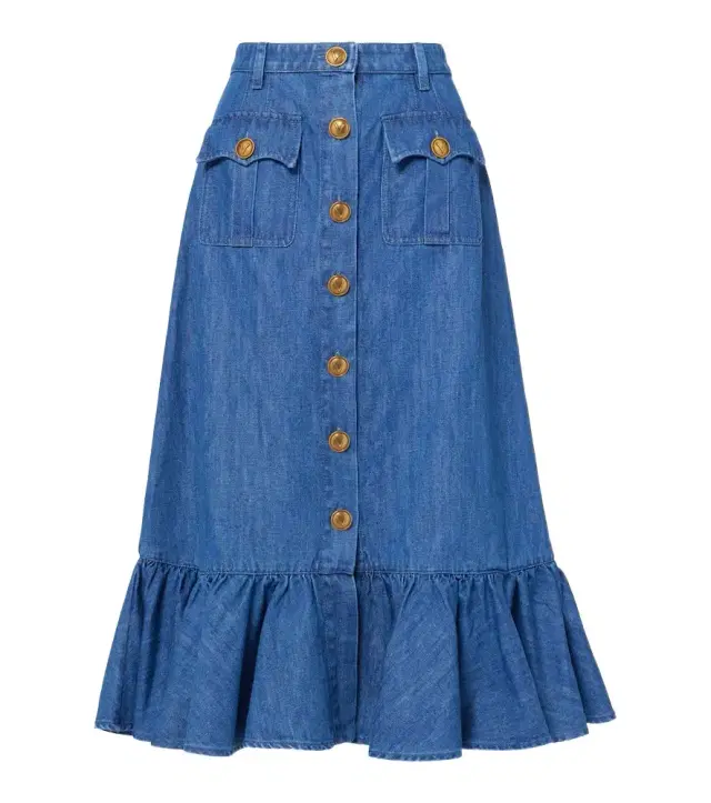 Valentino Denim midi skirt