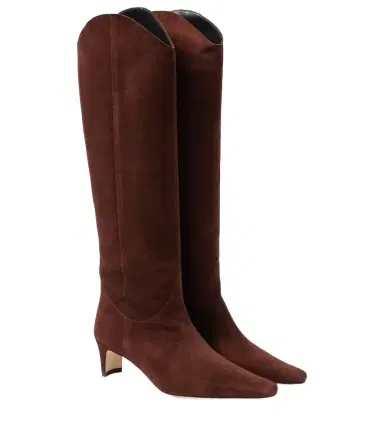 Staud Western Wally suede knee-high boots | Thumbnail 1 Staud Western Wally suede knee-high boots | Thumbnail 1
