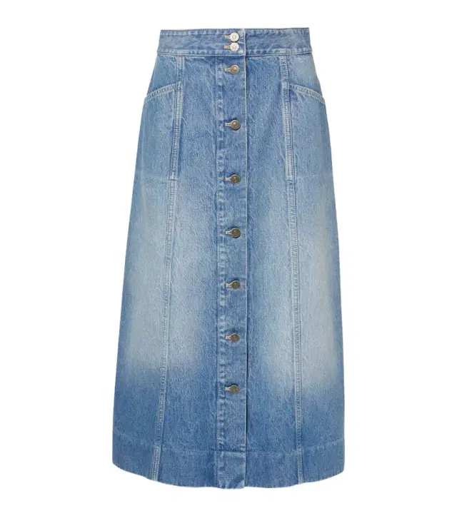 Valentino Denim midi skirt