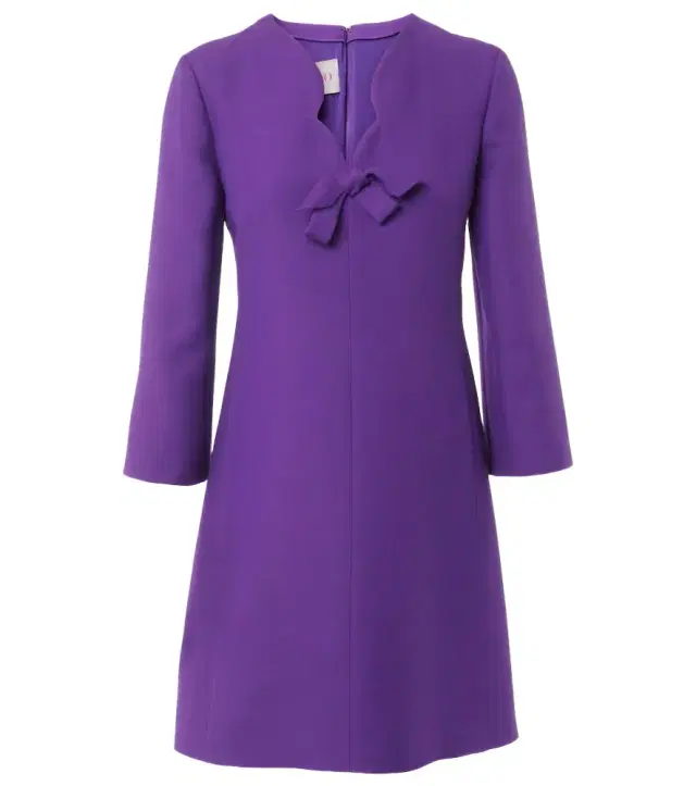 Valentino Crepe Couture scalloped minidress