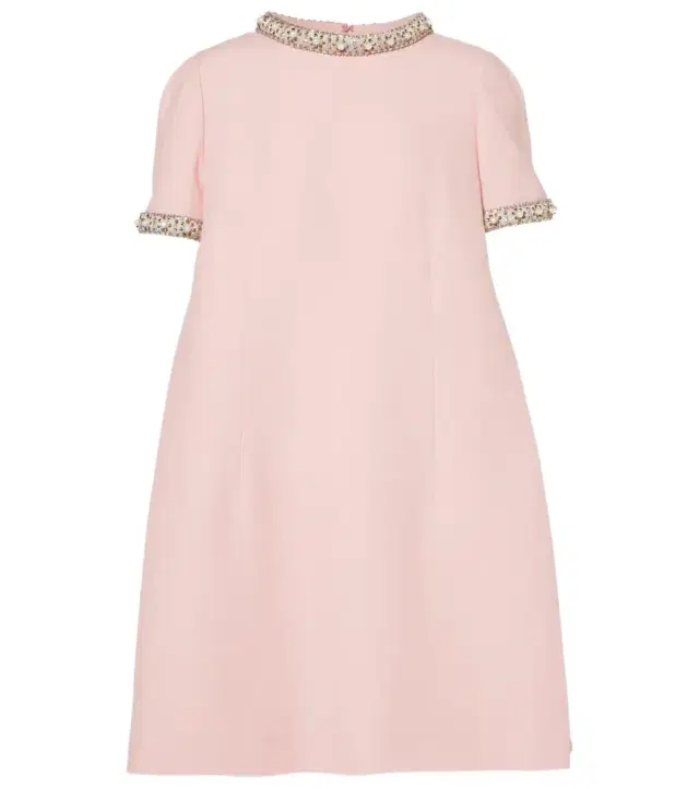 Valentino Crepe Couture embroidered minidress