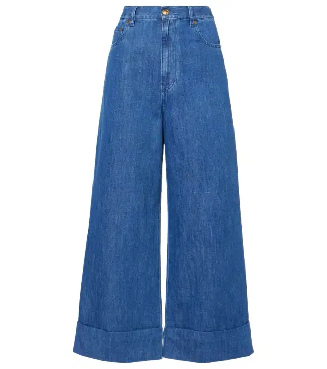 Valentino High-rise wide-leg jeans