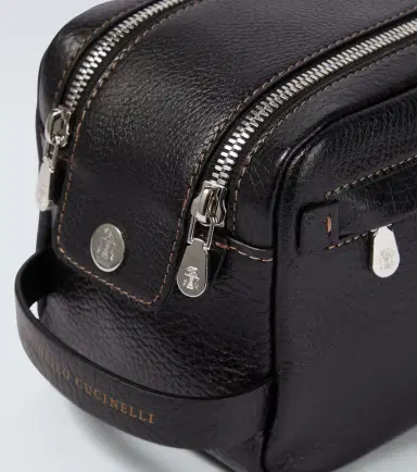 Brunello Cucinelli Leather toiletry bag | Thumbnail 4 Brunello Cucinelli Leather toiletry bag | Thumbnail 4