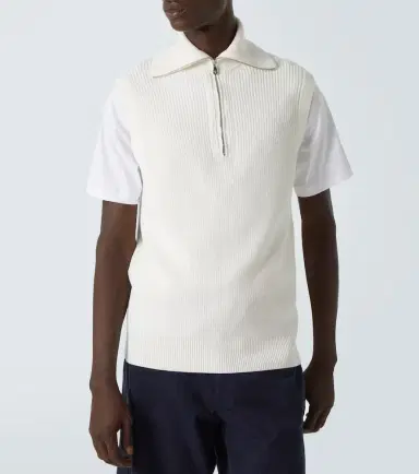 Brunello Cucinelli Half-zip cotton vest | Thumbnail 4 Brunello Cucinelli Half-zip cotton vest | Thumbnail 4