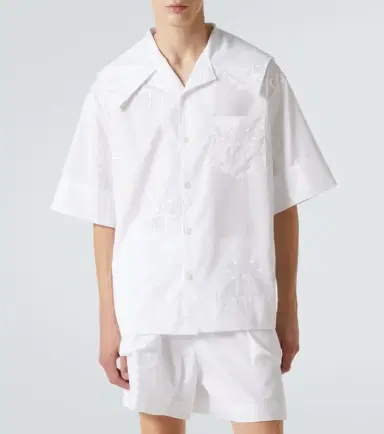 Simone Rocha Embroidered cotton shirt | Thumbnail 3 Simone Rocha Embroidered cotton shirt | Thumbnail 3
