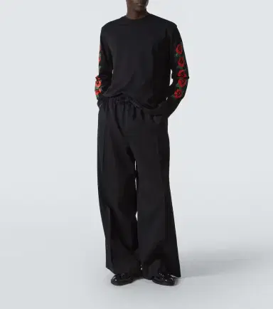 Simone Rocha Logo floral cotton jersey T-shirt | Thumbnail 3