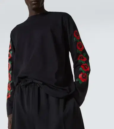 Simone Rocha Logo floral cotton jersey T-shirt | Thumbnail 4