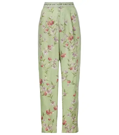 Agua by Agua Bendita Florecer Honeysuckle linen wide-leg pants | Thumbnail 1