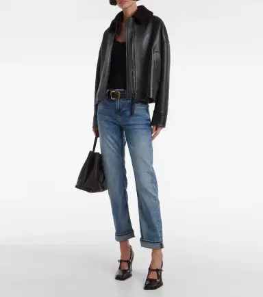 AG Jeans Girlfriend mid-rise straight jeans | Thumbnail 3