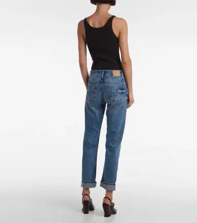 AG Jeans Girlfriend mid-rise straight jeans | Thumbnail 4