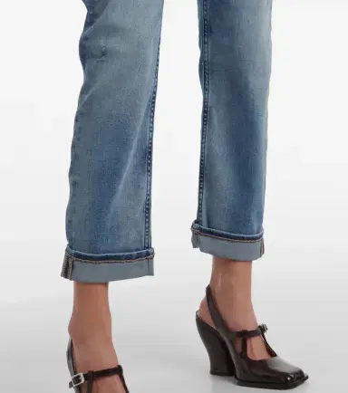 AG Jeans Girlfriend mid-rise straight jeans | Thumbnail 5