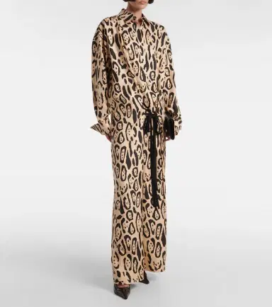 Sportmax Astoria printed silk twill gown | Thumbnail 3