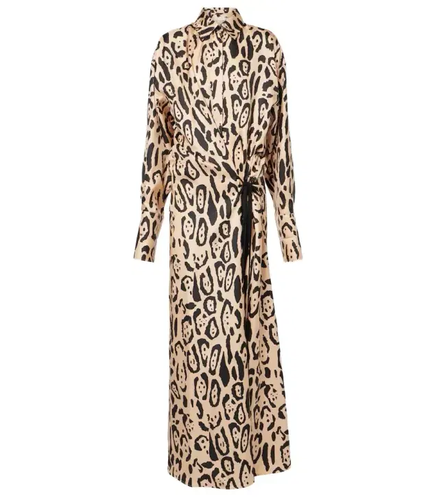 Sportmax Astoria printed silk twill gown