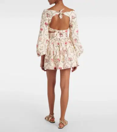 Agua by Agua Bendita Floral linen miniskirt | Thumbnail 2