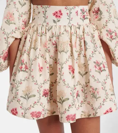 Agua by Agua Bendita Floral linen miniskirt | Thumbnail 4