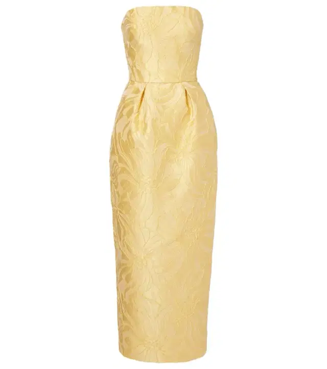 Monique Lhuillier Floral jacquard cocktail dress