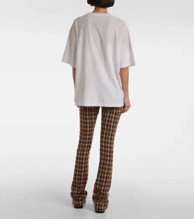 Acne Studios Distressed logo cotton and hemp T-shirt | Thumbnail 3