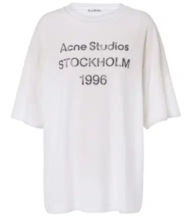 Acne Studios Distressed logo cotton and hemp T-shirt | Thumbnail 1