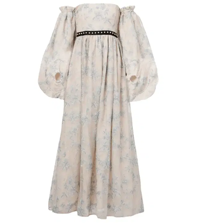 Agua by Agua Bendita Alheli balloon-sleeve floral maxi dress