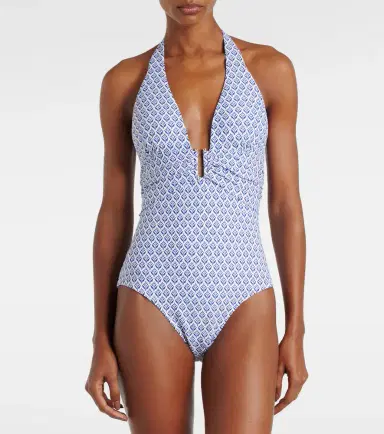 Heidi Klein Cape Cod printed halterneck swimsuit | Thumbnail 3